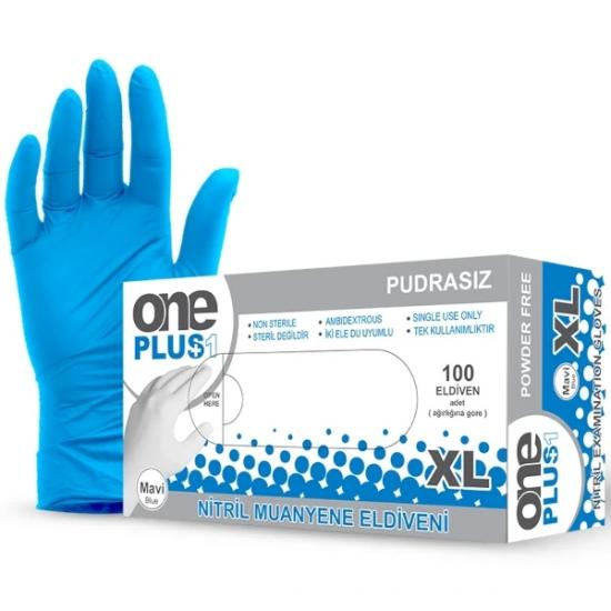One Plus Mavi Nitril Eldiven - %15 İndirimli Ürün